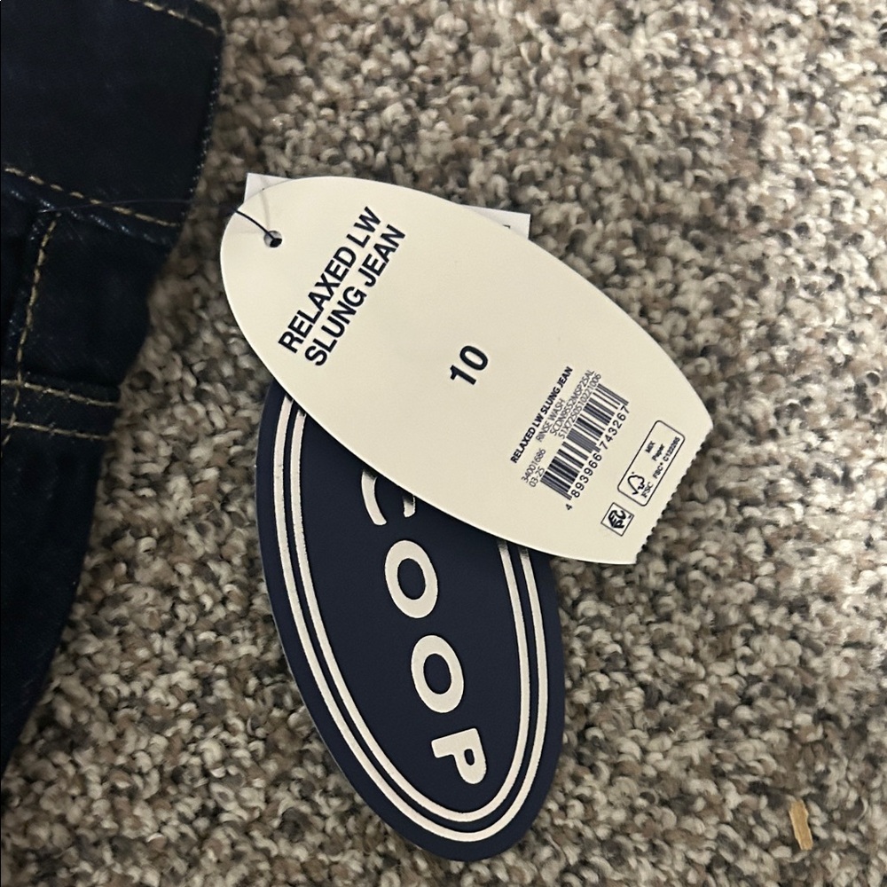 Scoop NYC Dark Blue Flare & Wide Leg Jeans - Picture 3 of 5
